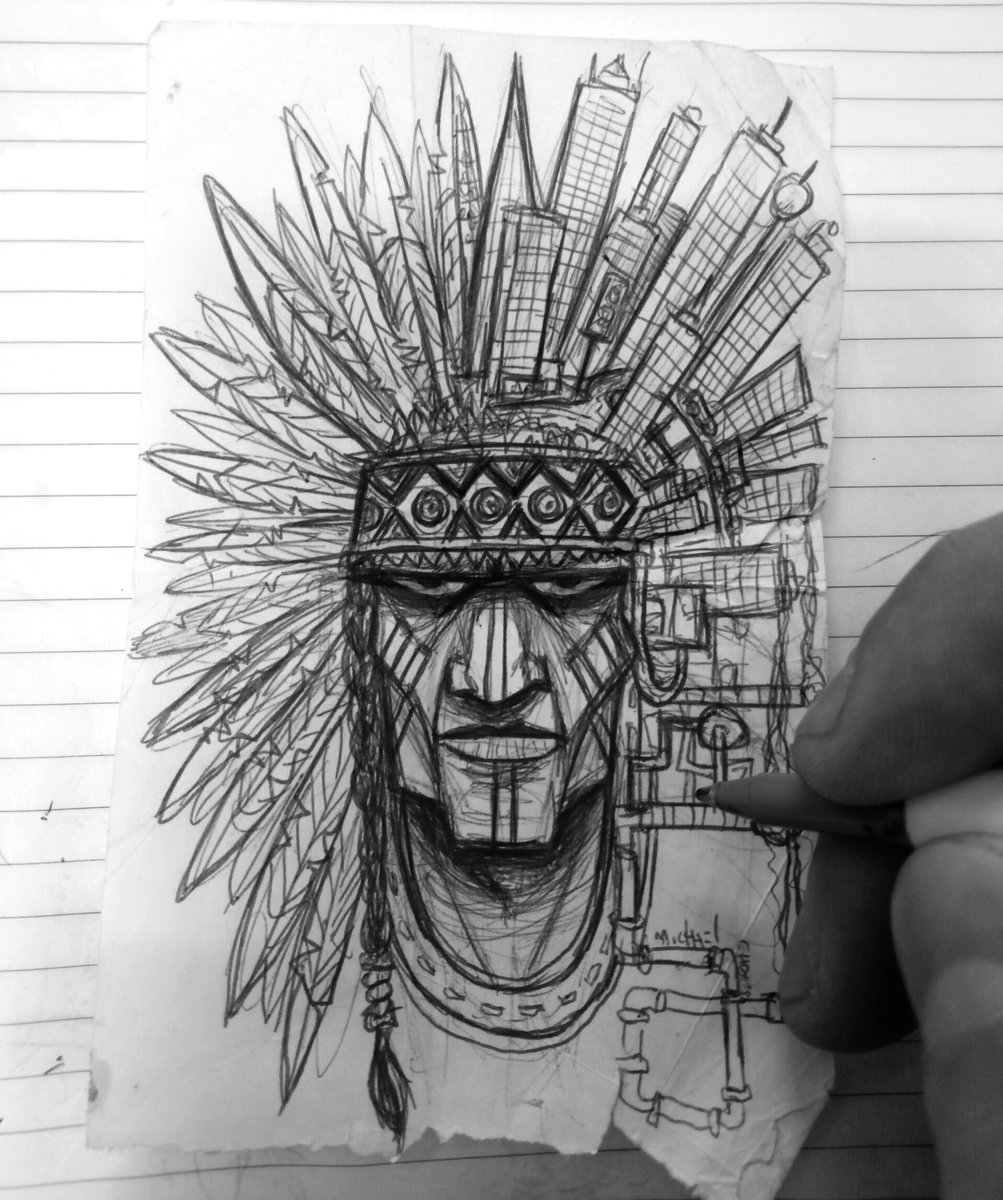 Digital painting and sketch on paper - Year 2018