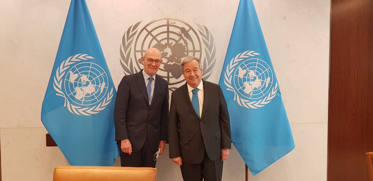 Pleased to have discussed with @UN Secretary-General @antonioguterres about the @ParisPeaceForum Spring Meeting (24 May) and 5th edition (11-12 Nov.), and our #CommonAgenda to reinvigorate global #cooperation and effective #multilateralism