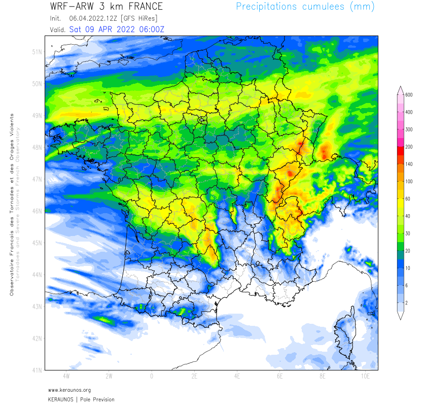 48h de temps bien agité à prévoir sur les deux tiers nord avec des pluies copieuses d'ici samedi matin, notamment sur les versants ouest des reliefs (risque de crues avec la fonte des #neiges). 
Coup de vent attendu vendredi avec des rafales de 80/100 km/h voire plus localement. 