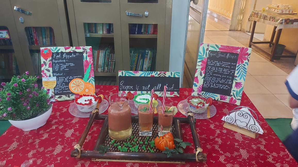 DEWAN'S FOODSHALA
Flameless Cooking &amp; Sugar is not all bad' wr d two actvts mrkd 4 day 2 of Health Week bng orgnsd at Dewan.
The efforts wr grtly apprctd