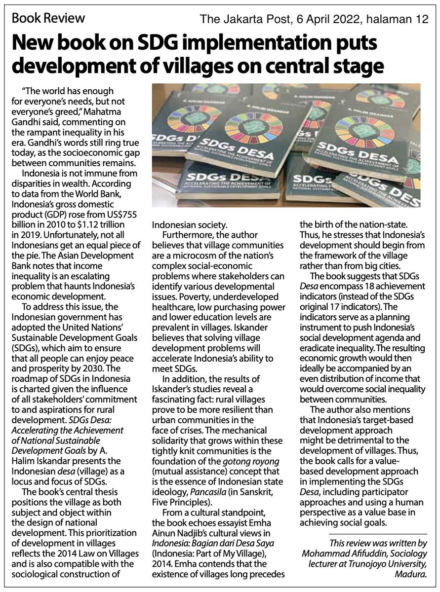 LasnoLibra's tweet photo. New Book On SDGs
@halimiskandarnu
@kemendespdtt
#sosialshare
#TPPSumut
#TPPLangkat https://t.co/EEGoOaefQC