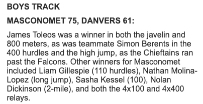 mascochieftains's tweet photo. Congrats to our boys'/girls' track &amp; field teams yesterday!!! https://t.co/3tVMW4YtFS