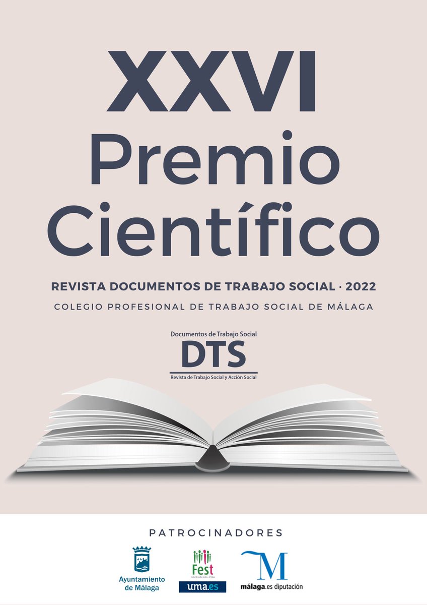 📢 ¡AVISO! 📢 Recordamos que sigue abierto el plazo de presentación de artículos a las 3 modalidades🏆del XXVI #PremioCientífico <a href="/DTSRevista/">Revista DTS</a> hasta el 29 de abril 📆. ¡Todavía tenéis tiempo para participar! ⏰

📲 Accede a toda la info: trabajosocialmalaga.org/revista-dts/pr…