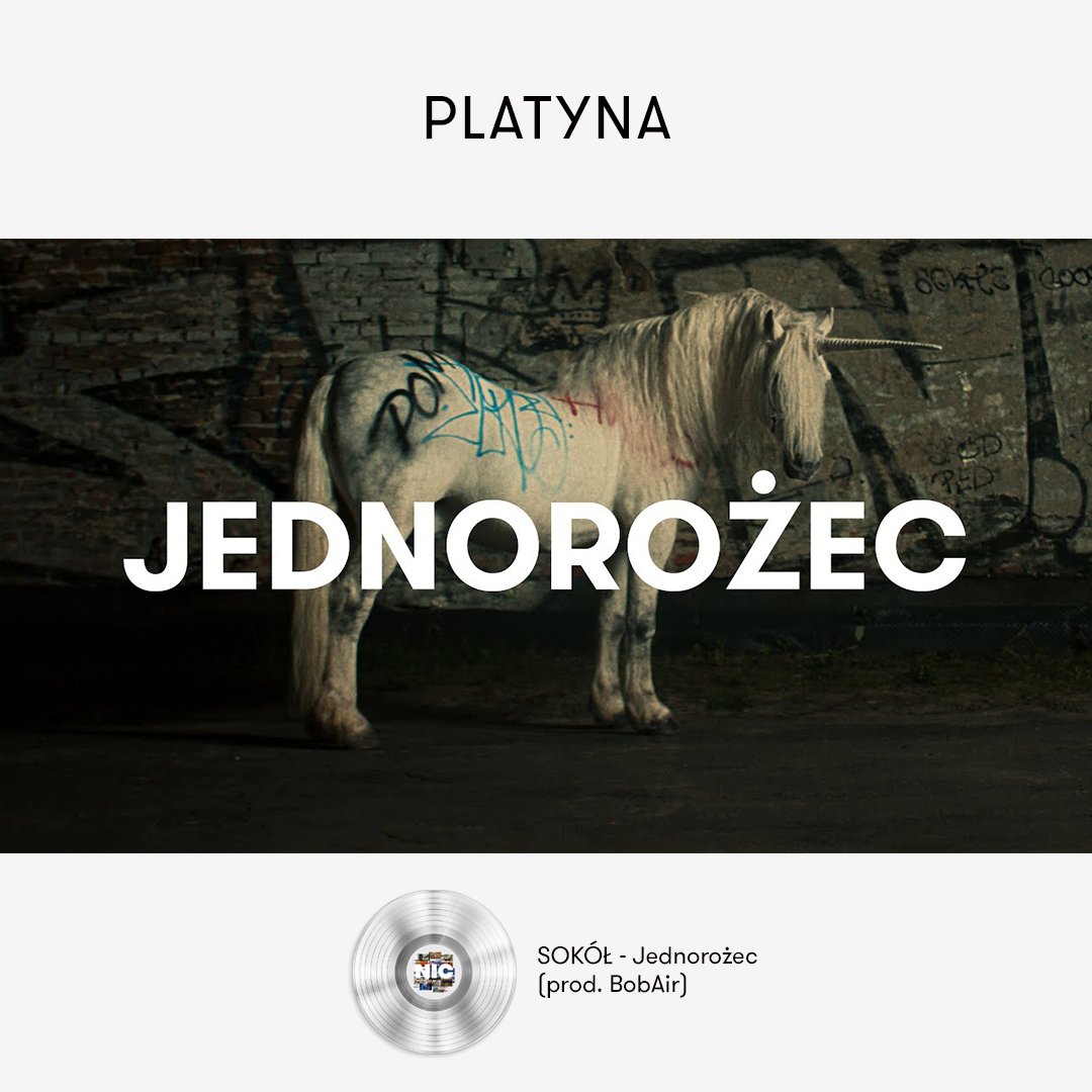 Podwójna platyna dla albumu NIC, oraz pojedyncza dla singla Jednorożec.
Dziekuję wam serdecznie!

#wojteksokol