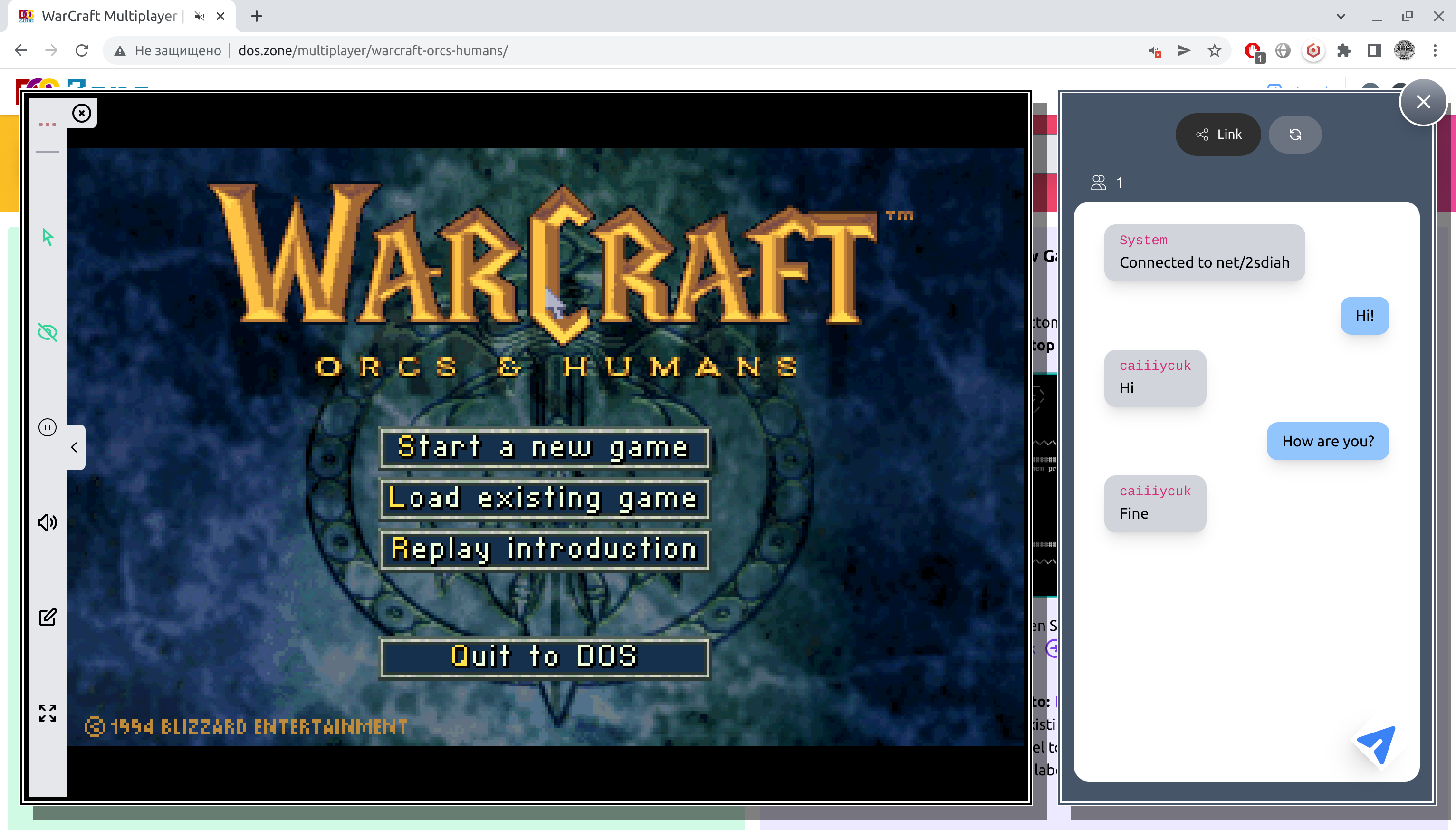 C web app chat