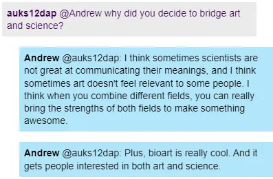 imascientist's tweet photo. Canβt decide between science 𧬠and art π¨? Why not do both like Andrew, who talks about using art to communicate science in the #HealthyWorldZone!
#IASUS #nsta @Johnson_Matthey https://t.co/kO1hbwUJ6C