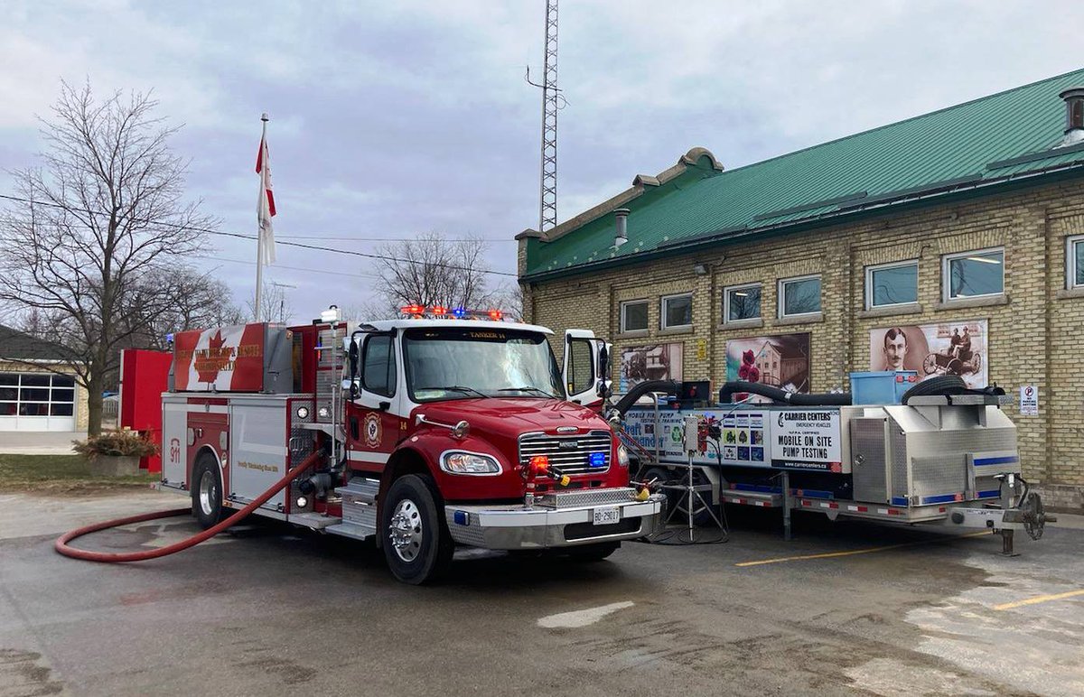 CarrierEmerg's tweet image. Kevin and Pat are in downtown Watford today performing annual NFPA pump testing for Watford Fire and Warwick Fire.  @warwick_fire