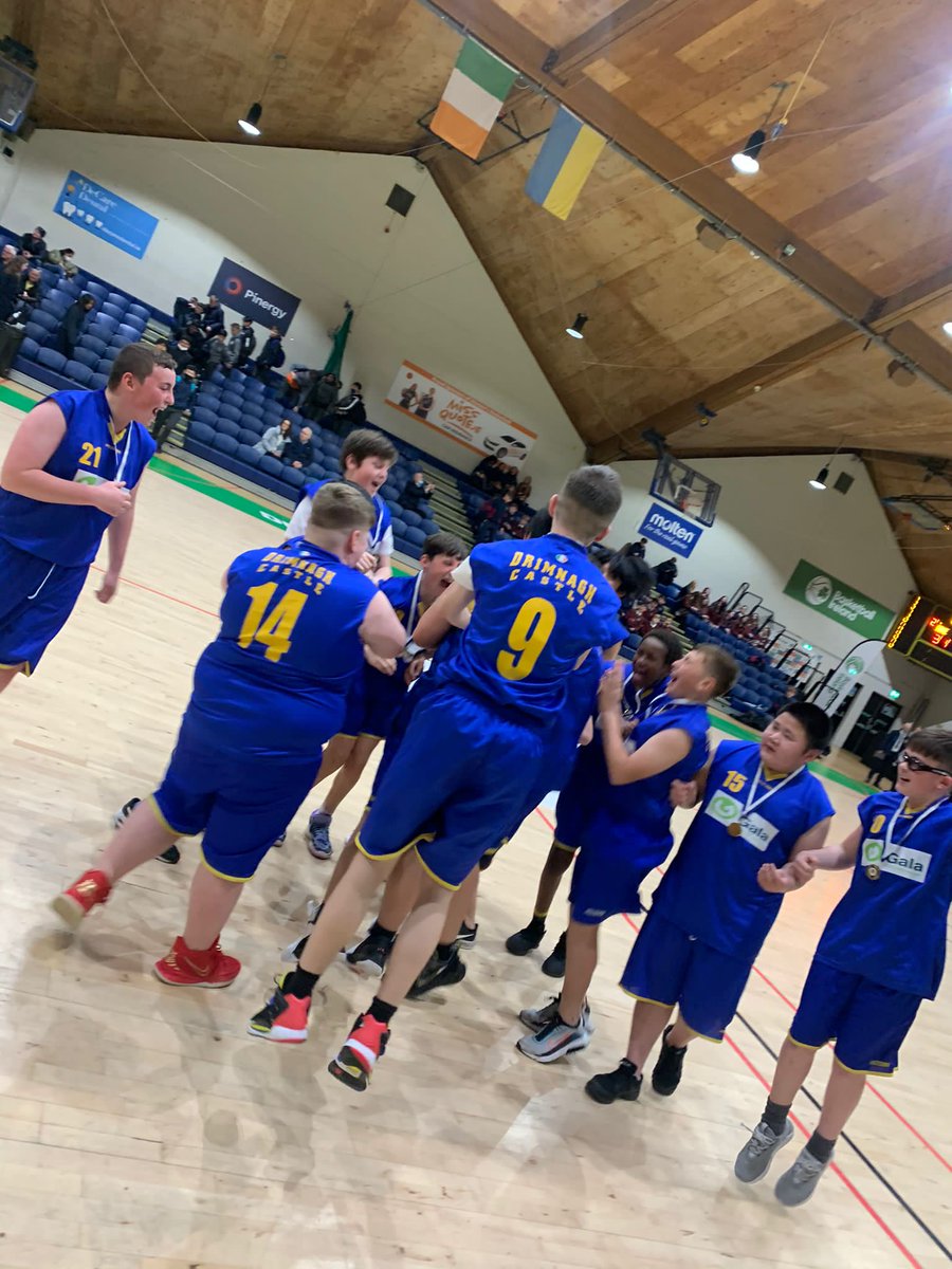 Well done to Ms Carey and our @cbscastle 1st year team that won The East Plate today in The National Basketball Arena.  Commiserations to an excellent <a href="/hfcsrathcoole/">Holy Family CS, Rathcoole</a> team who pushed the boys all the way.