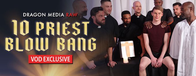 After-Church Socials Are All The Rage In @DragonMediaxxx's New HD Exclusive, '10 PRIEST BLOW BANG', Starring