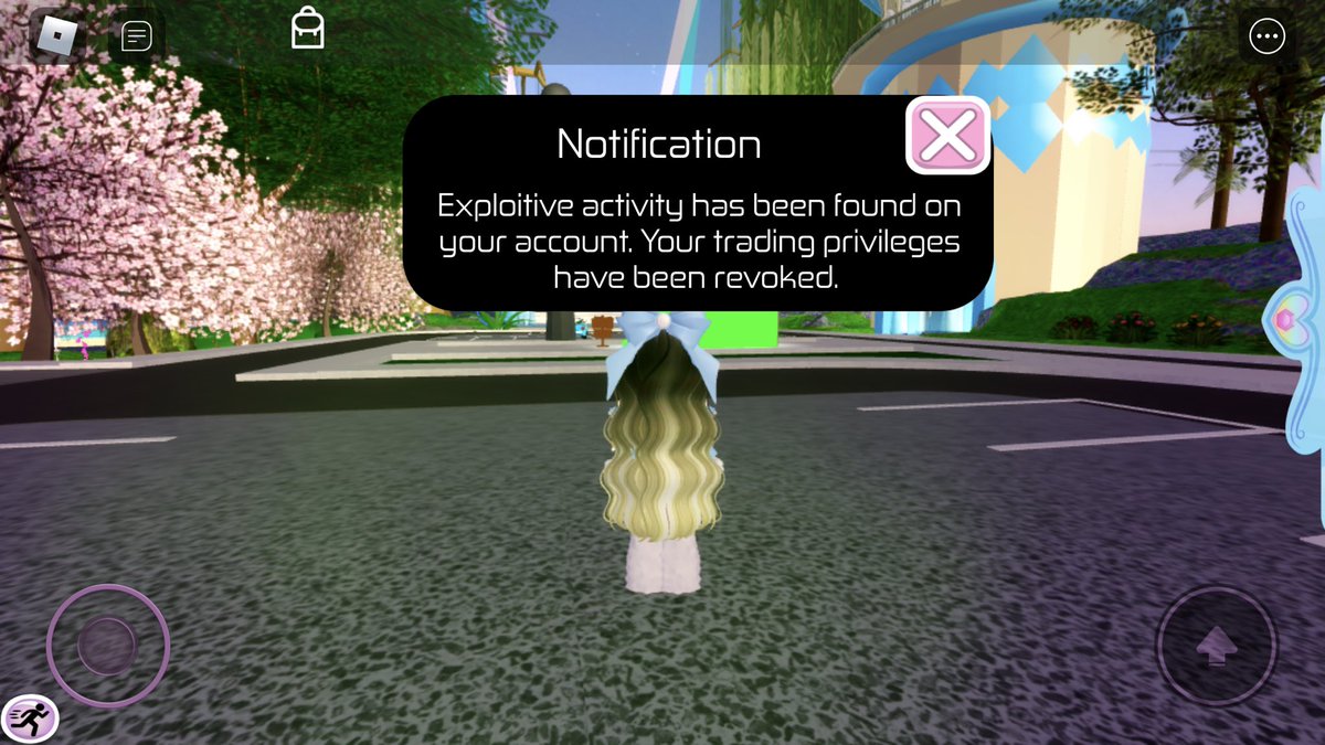 lmarrero37's tweet photo. @launcelotdev92 Hi! My names blueforo7 I got bannded from royal high. And it’s been a week without any respond <3 please can I get a replay about my trading hub privileges :) https://t.co/wDqZSQ503N