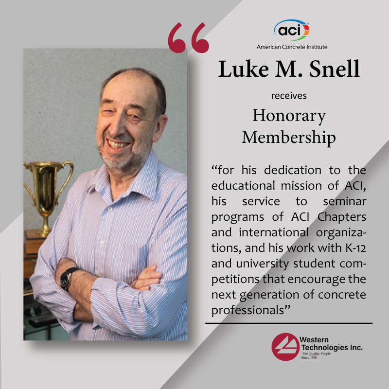 western_wtus's tweet photo. Our very own Luke M. Snell receives Honorary Membership into ACI (American Concrete Institute). Congrats! https://t.co/RoPriETSzF
