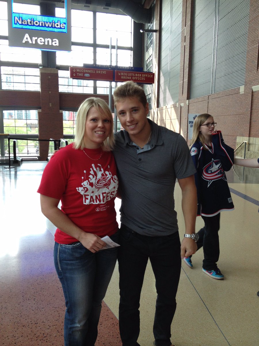 kmhuffy's tweet photo. @CamAtkinson89 You are missed 💙!                           📸 Fan Fest 2013 #CBJ https://t.co/SAEjS3KJqT