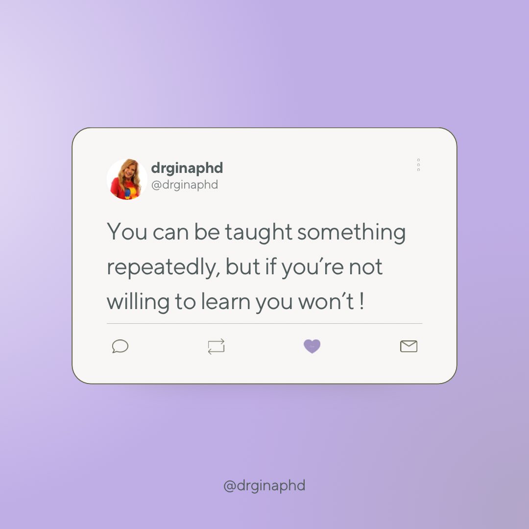 RcsGina's tweet photo. You’re willingness to learn says a lot about you and contributes to how much you’ll grow. Challenge yourself to learn something new every day!
•
•
•
•
•
•
#drgsays #rewriteyourscript #learn #growthmindset #bewillingtolearn #beopen #wednesdaywisdom #challengeyourselfdaily https://t.co/QTqmQ2WVqI