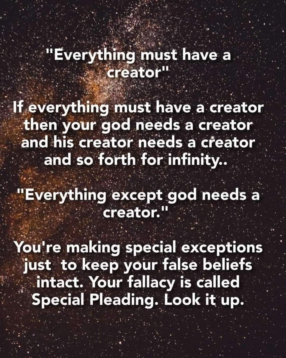 AGwraig's tweet photo. #atheism #atheists #antitheist #specialpleadingfallacy #fallaciousarguments https://t.co/D0rMjGBvLs