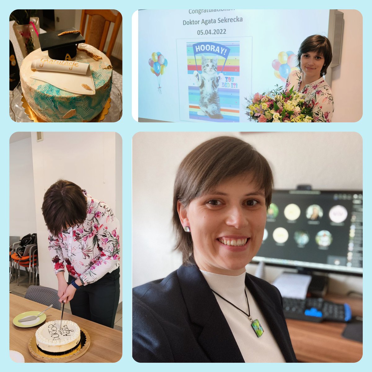 AgataSekrecka's tweet photo. #PhDone 🎓 I am still a bit overwhelmed but so proud of me! I did it! 💪🏻 I am very grateful to everyone who was involved in this success - one thread would be not enough! 🥰 Thank you! Looking forward to new adventures! 👩🏻‍🎓@UAM_IBMiB @HumanMolecular @UAM_Poznan https://t.co/e7MxYr78IQ