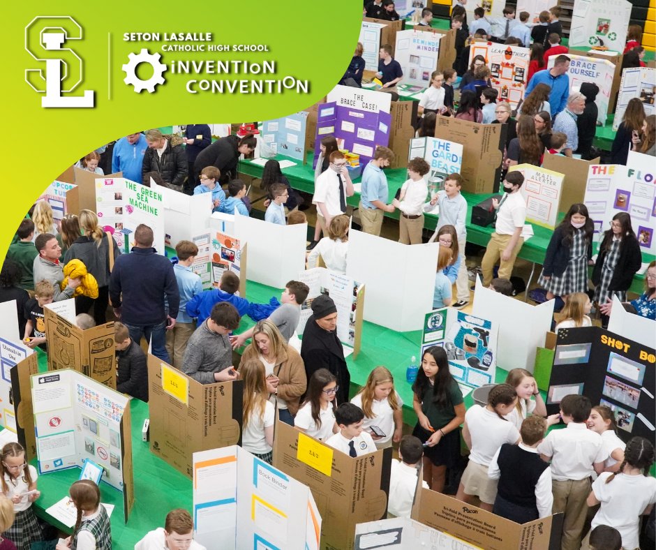 SetonLaSalle's tweet photo. Thank you to everyone who participated in this year’s Invention Convention! The students did a fantastic job showcasing and presenting their inventions. Congratulations to AMA - BP who came in 1st, MMA in 2nd, and St. Louise in 3rd! #slsinventionconvention #BeInventive https://t.co/yi5OV98WHf