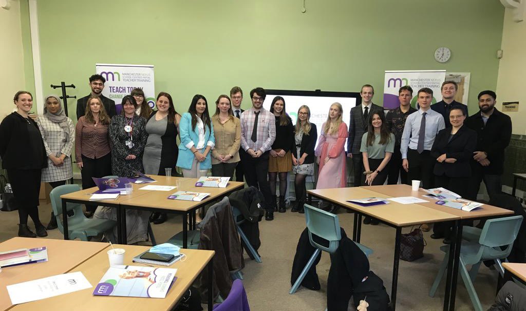 ManchesterSCITT's tweet photo. Nexus have just hosted the second Keeping in Touch event of the year. What a fantastic group of teachers to be! We really can’t wait to work with you all from September. 📚 👨‍🎓 #nextgeneration @NexusScitt @getintoteaching @EMTeachingHub @CranmerTrust https://t.co/3Bxr6gza2q