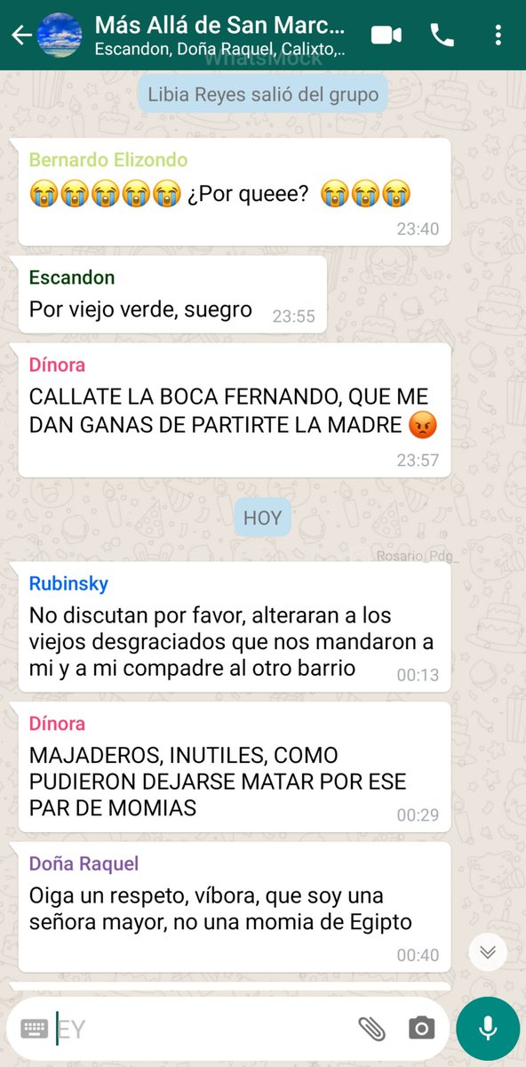 Rosario_PDG_'s tweet photo. Actualización de la conversación en el grupo de WhatsApp de "El Más Allá de San Marcos" 😂

#PasionDeGavilanes2 #PasionDeGavilanes https://t.co/OXvi5V0xcr
