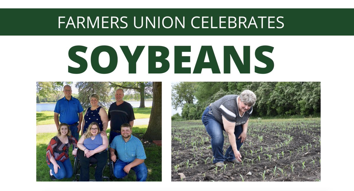 April is #NationalSoybeanMonth! 

Read more about Gail Donkers, Minnesota Farmers Union, and her personal soybean story: nfu.org/wp-content/upl…