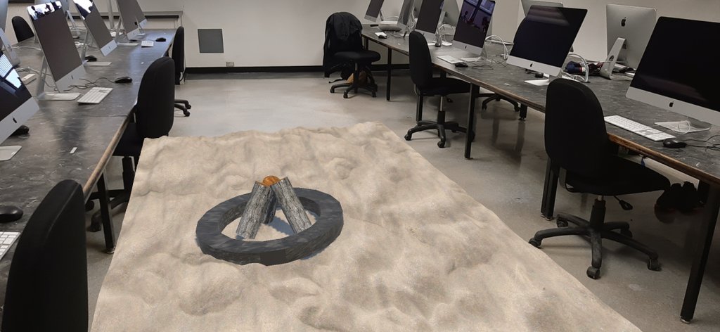 orion_5a's tweet photo. Using AR Foundation and Unity to add a sandy beach in our IMD classroom with models by @pattison_reese. #ConfedIMD #Unity #AR https://t.co/Pd9wQ4i1XV