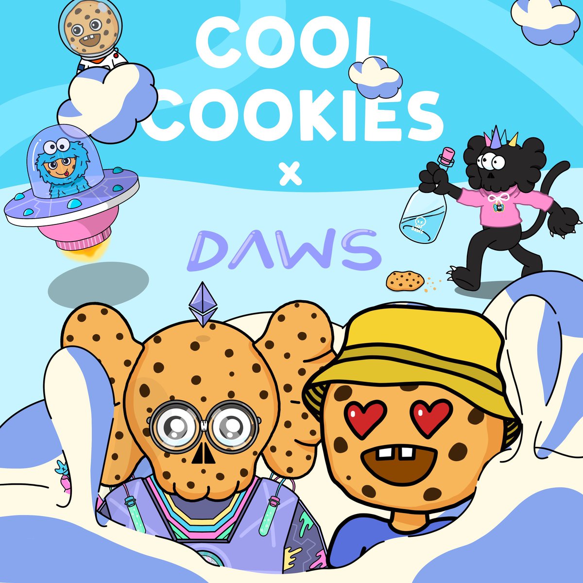 Daws X Cool Cookies

@Dawsworldnft have gifted our community 10 WL spots and 5x Free Mints!

Rules: 
1. Follow @dawsworldnft &amp; <a href="/coolcookies_nft/">Cool Cookies | Mental Health NFT</a>
2. ❤️and RT 
3. Tag 2 frens

Ends in 24 hours!

#NFTs #DAWS #NFTCollection