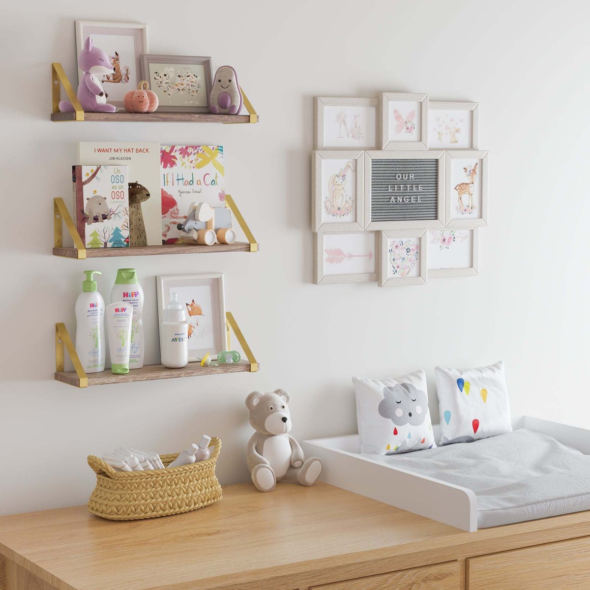 Instead of bulky bookcases, use Ponza wall shelves for nursery organization and storage to neatly display and organize your favorite books, picture frames, baby essentials and more!
Check out wallniture.com/products/ponza… 
#floatingshelves #walldecor #nurseryorganization #homebeautiful