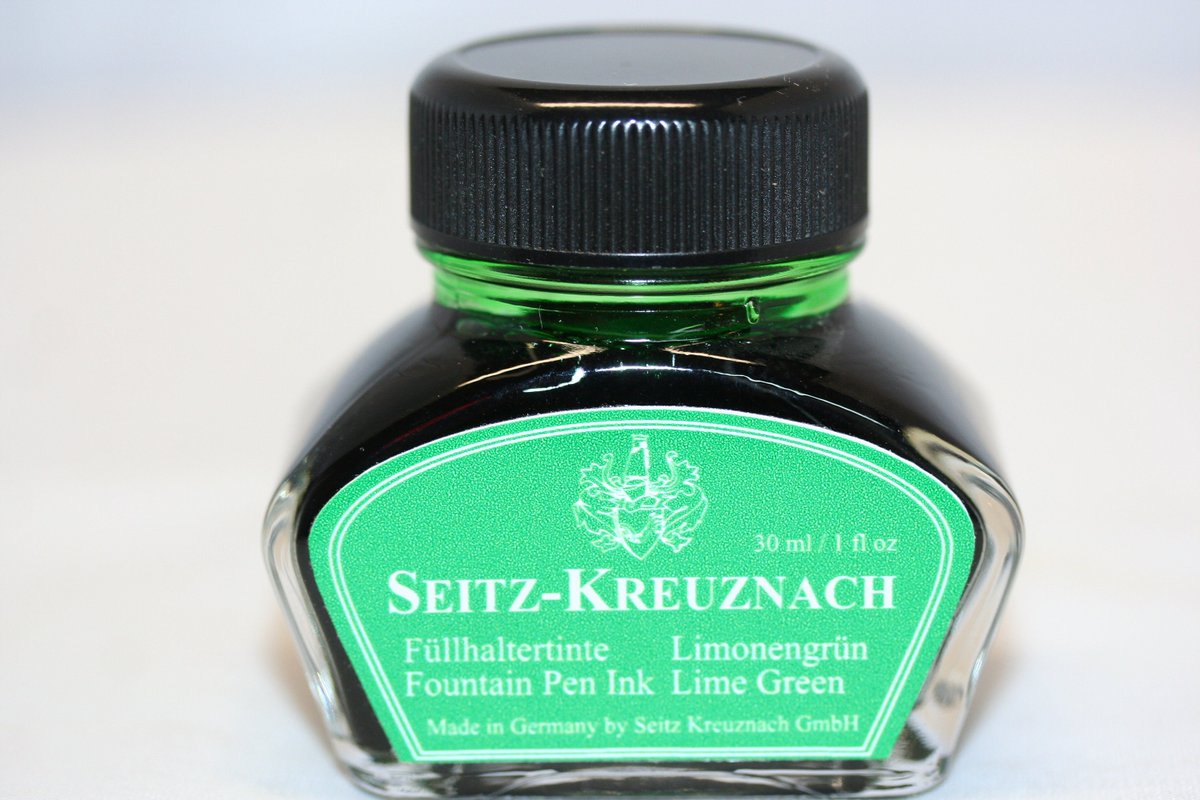 Back in stock in my #etsy shop: Fountain Pen Ink - Lime Green - Seitz-Kreuznach Ink - Green Pen Ink - Lime Green Ink - Fountain Pen Ink Bottle - Ink Bottle etsy.me/3KmCOab #GreenInk #fountainpenink #penink #bottledink #ink #writing #LimeGreenInk #drawing