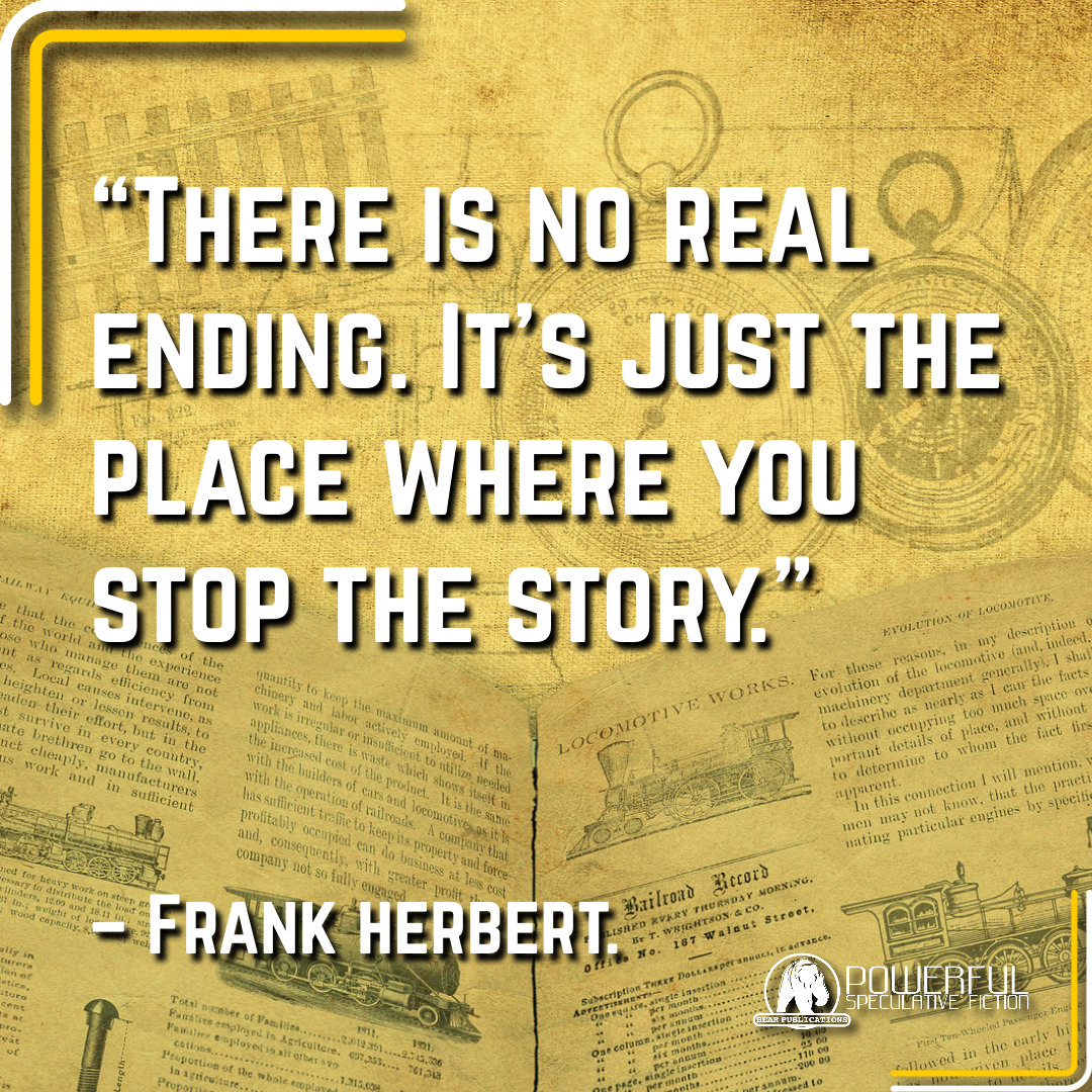 BearPublication's tweet photo. #quotes from the Legends of #scifi 

#wednesdaythought #quote #quoteoftheday #amreading #sciencefiction #Dune #whiteplague #WorShipSeries #PandoraSequence #AuthorsOfTwitter #writerscommunity https://t.co/I6lGoxBsVE