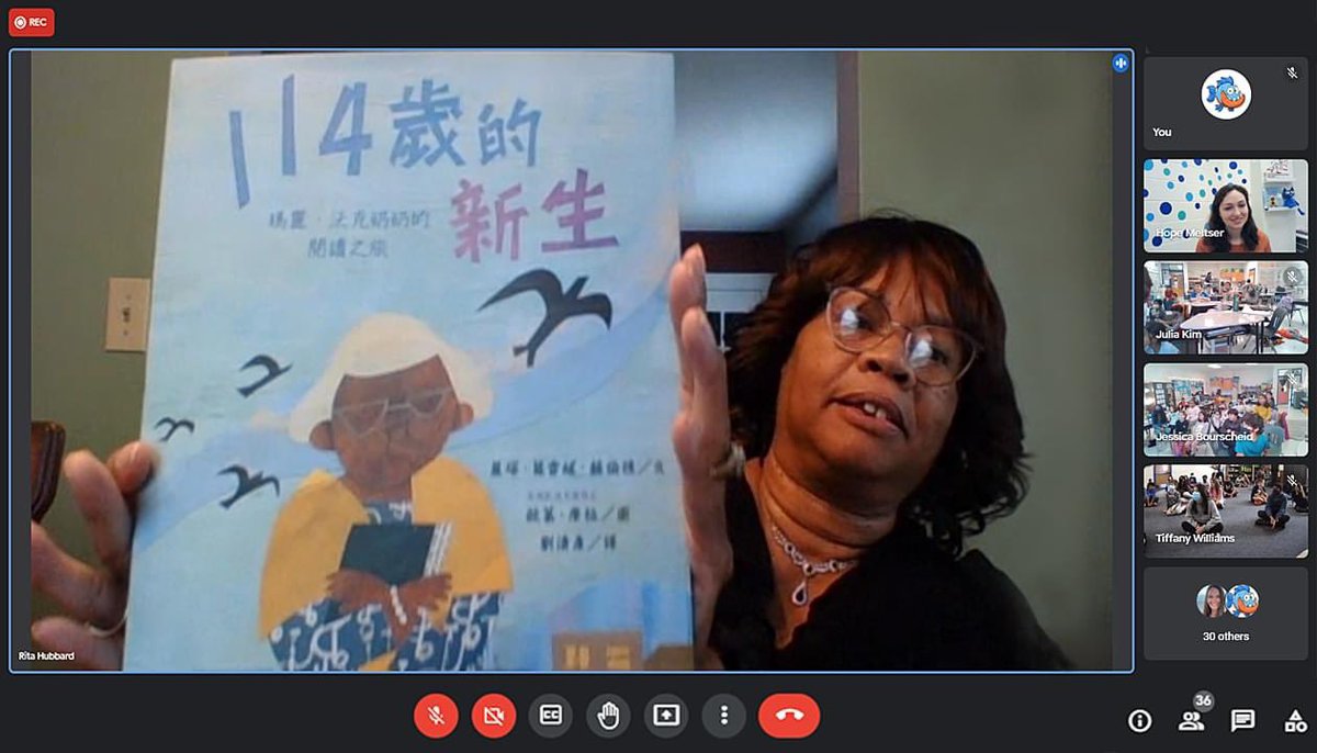 We had such, such a wonderful visit today with <a href="/RitaLorraine/">Rita LorraineHubbard</a>!! Our students loved The Oldest Student and it was inspiring to hear her talk about it and her writing 💖