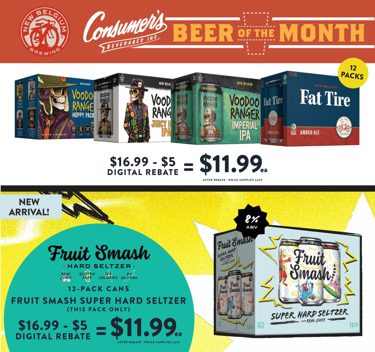 ConsumersBeer's tweet image. Our April beer of the month is @newbelgium! We’ve teamed up with them for a giveaway! Retweet this post to be entered to win a 3-FOOT voodoo ranger bobblehead! (yes bobblehead) 

winner picked 4/30, must follow us to win!