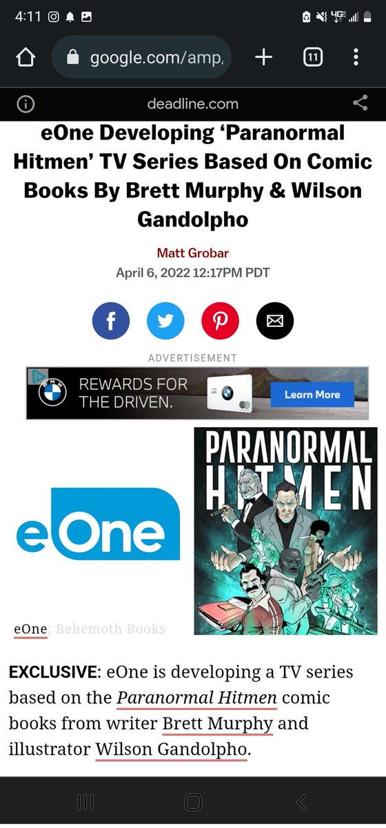 Skeletonkeycomx's tweet photo. Congrats @allhailbehemoth #paranormalhitmen 's been optioned by @eOne_TV
#behemothcomics
#comics #comicbooks #speccomics #comicshows https://t.co/Vxpem5g6Cv