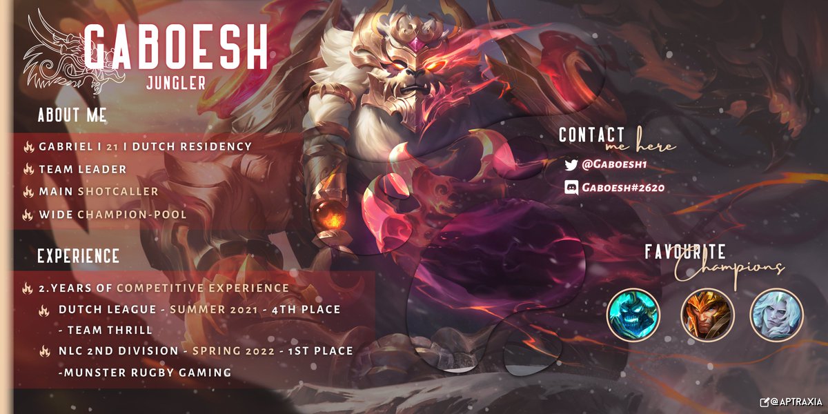 After we finished 1st in regular split for <a href="/NLClol/">Arozzi NLC</a>
div 2 I am still contracted to <a href="/MunsterRGaming/">MunsterRGaming</a> untill playoffs end. But I have been allowed to explore my options for summer. 

References: <a href="/coachnumber99/">Number99 | Fabi</a> <a href="/AThirstyNerd/">Harry</a> 

DM's open