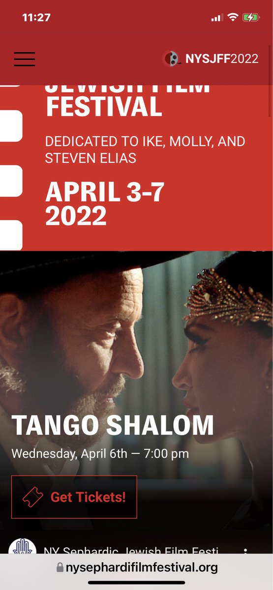 NY SEPHARDIC JEWISH FILM FESTIVAL…Tango Shalom the multi-awarded comedy dance fable with a message of peace, tolerance, DEI, interfaith dialogue will screen April 6 , 2022 at 7 PM EST followed by Q&amp;A, 
Lainie Kazan to receive Pomegranate Lifetime Achievement Award 
#tangoshalom