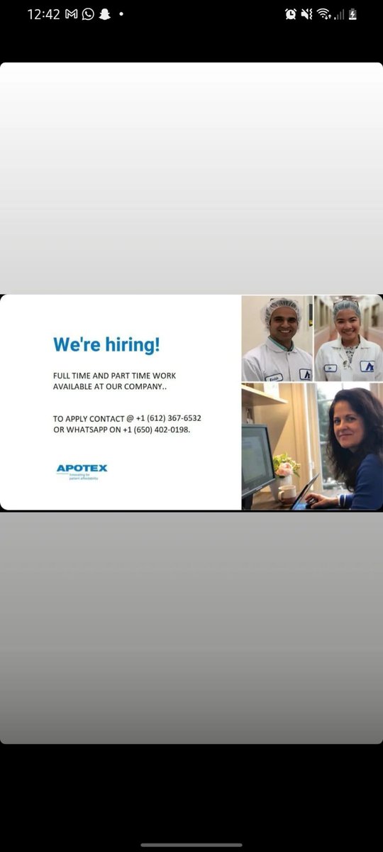 AKG_1978's tweet photo. @Apotex Please confirm the attached advertisement for hiring received on mail. https://t.co/isOGCVcYJ2