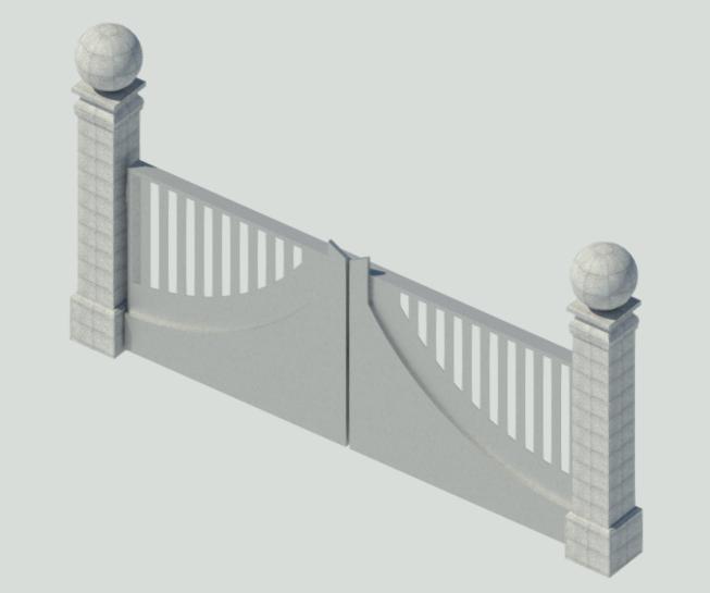 AecoDigitales's tweet image. El conjunto &quot;PORTON con POSTES&quot; para el cerramiento de parcelas, en un &quot;MODELO PARCIAL&quot; ... DIGITALIZAMOS ... #AecoDigital #ModelosBIM