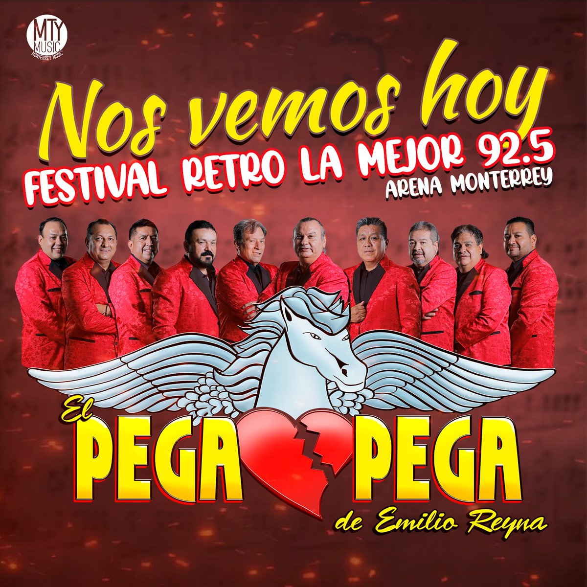 Hoy El Pega Pega de Emilio Reyna en el #FestivalRetro2022 en la Arena Monterrey
 #MtyMusic