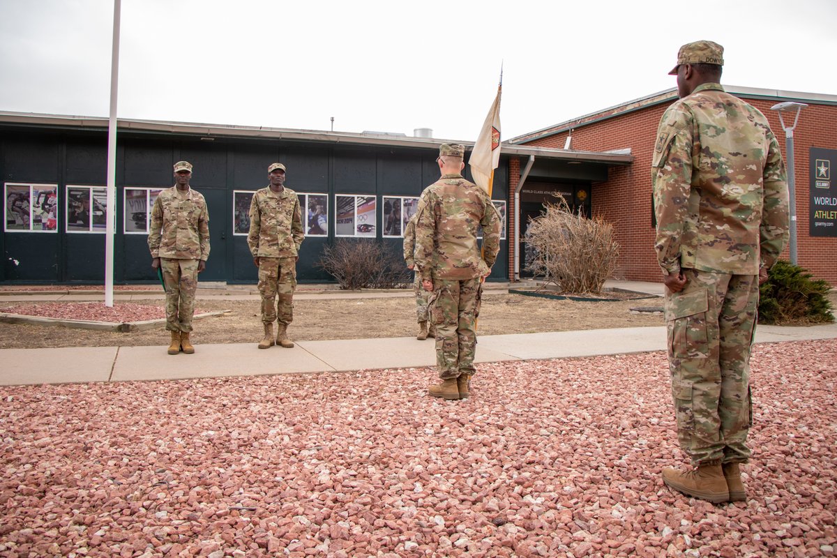 Sgt. Haron Lagat, and Sgt. Caroline Sang, both Track and Field Soldier-athletes assigned to the World Class Athlete Program were recognized during a formation on Monday, April 4. Lagat was recognized for his time at WCAP, and Sang was promoted to her current rank.