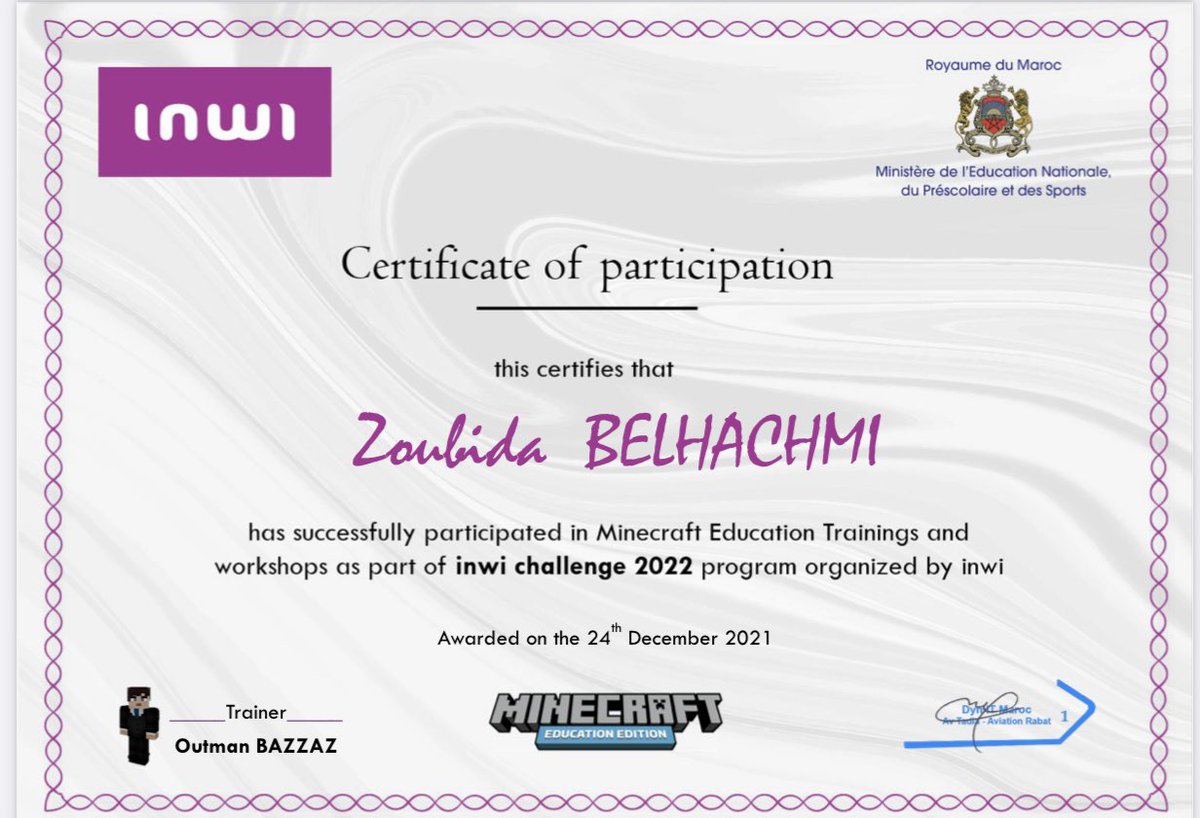 I'am a Minecraft Certified Teacher on the Microsoft Educator Center #Minecraft  #MicrosoftEdu #MIEExpert  #