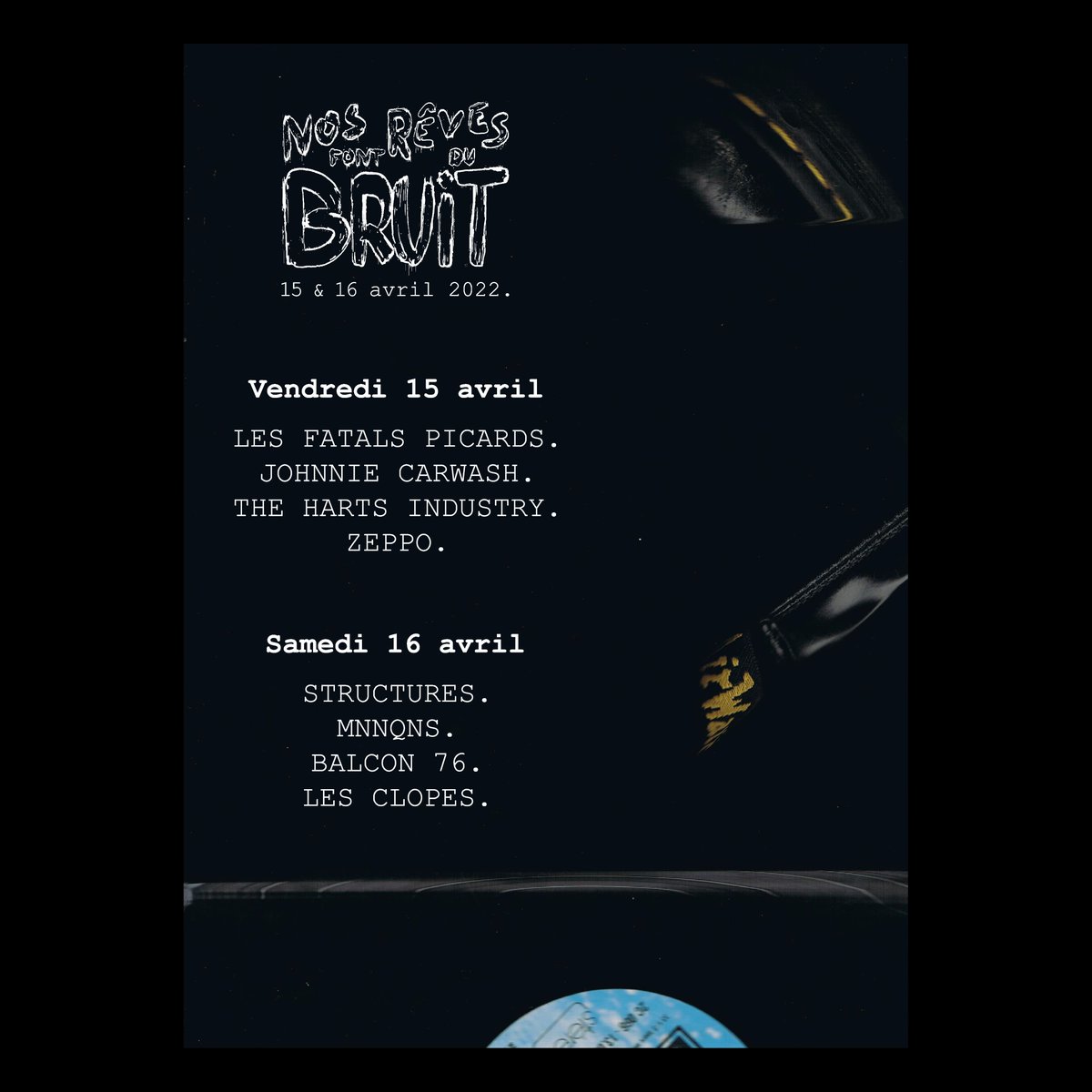 Petit rappel de ce qui vous attend les 15 &amp; 16 avril à La Chapelle Argence !⚡️

N’attendez plus pour prendre vos places, c’est sur nosrevesfontdubruit.fr ou à La Maison du Boulanger (42, rue Paillot de Montabert 10000 Troyes) 🎫