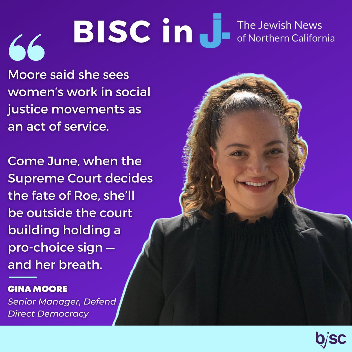 BallotStrategy's tweet image. GREAT READS: 👀

Gina Moore, BISC’s Senior Manager for our #DefendDirectDemocracy Campaign, was cited in a timely article from @jewishsf about the future of #ReproductiveFreedom in California.

Check it out: jweekly.com/2022/04/05/wit…