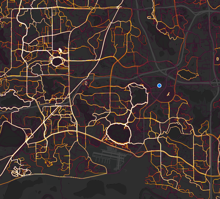 This is a heatmap provided by Strava of where people run and walk in Eden Prairie. Two initial observations:
1. We love our parks! 🏞️ Staring and Round Lake really stand out.
2. No one wants to run or walk in the Town Center/Mall area🚷where EP has most of its businesses!