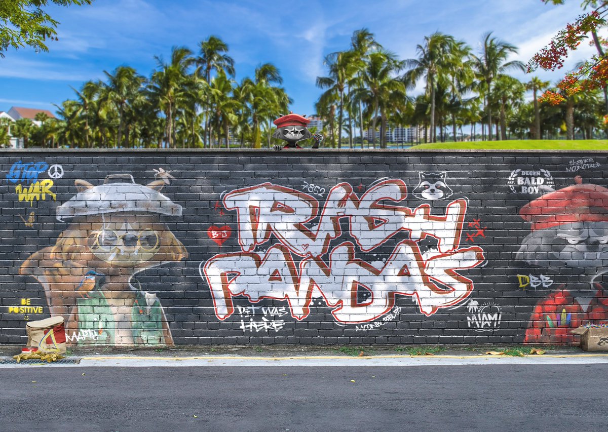 Degen_Bald_Boy's tweet photo. The @DegenTrashPanda arrived to Miami! 
Get the pencils out fam🖍️🦝

Remove Plastics: https://t.co/eM60iKZllv

#SolanaMiami #DTP @pit_the_panda @vipr_the_panda @sainteclectic @thevonwong @MonterreyRice @NickyScanz https://t.co/np568NHWiM