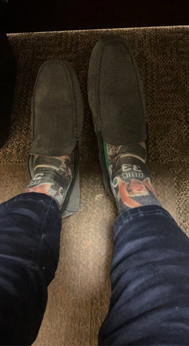 Rocking the Larry bird socks to work today incase someone wants to get crossed up