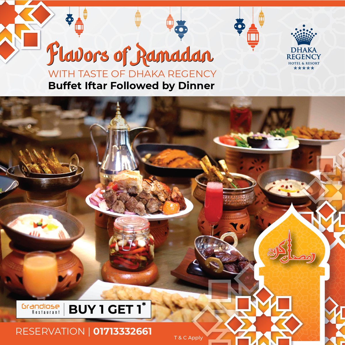 DhakaRegencyHR's tweet photo. THE FLAVORS OF RAMADAN
:: 𝗕𝘂𝗳𝗳𝗲𝘁 𝗜𝗙𝗧𝗔𝗥 + 𝗗𝗜𝗡𝗡𝗘𝗥 :: 
with THE TASTE OF DHAKA REGENCY

To Ensure Your Booking
Call:  +8801713332661 or
WhatsApp: https://t.co/PVBWzqoeEO

Special Price : BDT 4747 NET 
#DhakaRegency #Buffet #IFTAR #Dinner https://t.co/ADc8Zb9CbS
