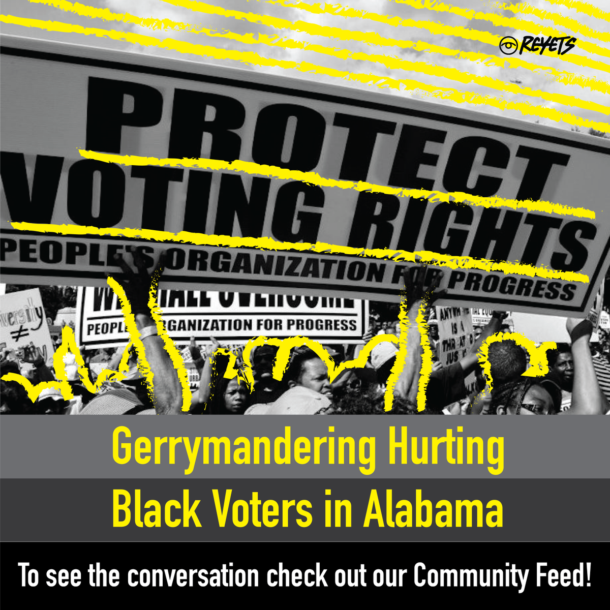 reyets's tweet photo. Gerrymandering Hurting Black Voters in Alabama! To read more about the issue and what others have to say about it go to the Community Feed in the Reyets app!
#reyets #knowyourreyets #blm #socialjustice #racialjustice #blackvotersmatter https://t.co/O6YC9e71Ft