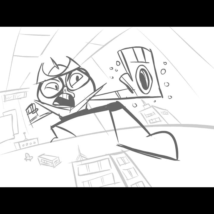 gabe_swarr's tweet photo. Here's a couple panels from my Enter Mode 5 pilot for Cartoon Network. I did this whole board in Flash. Usually I don't work this clean, but this was a pilot after all... #mode5 #storyboard #cartoonnetwork https://t.co/jO4EAMYvrH