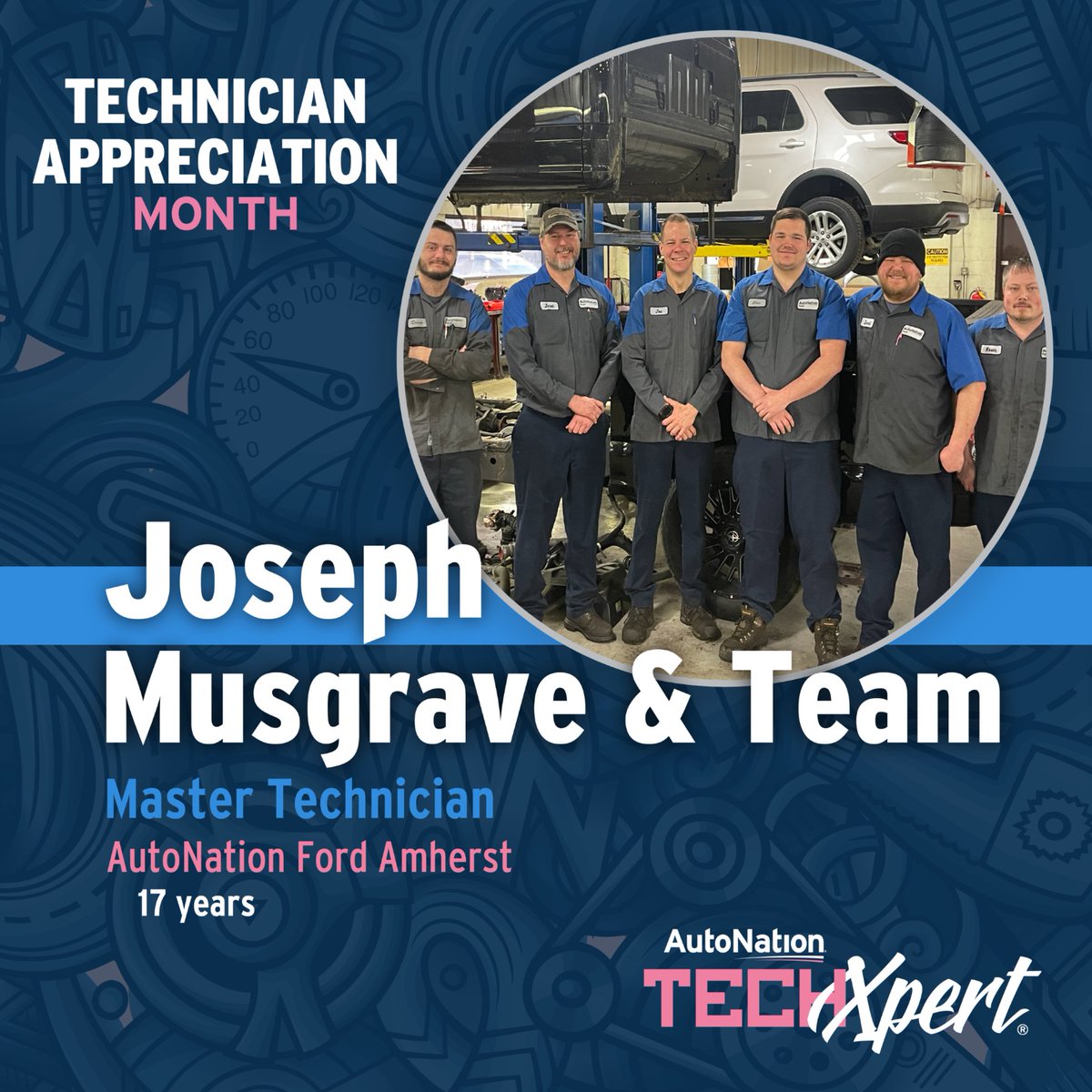 AutoNation's tweet photo. ⚙️Join us as we celebrate our awesome TechXperts who keep our Customers on the road and driving safe. Click the link in our bio to read more about them and what it means to #GoBeGreat! #DrivePink #TechXpert #techappreciationmonth #DRVPNK 🛠️ https://t.co/DbX3PGHkBL