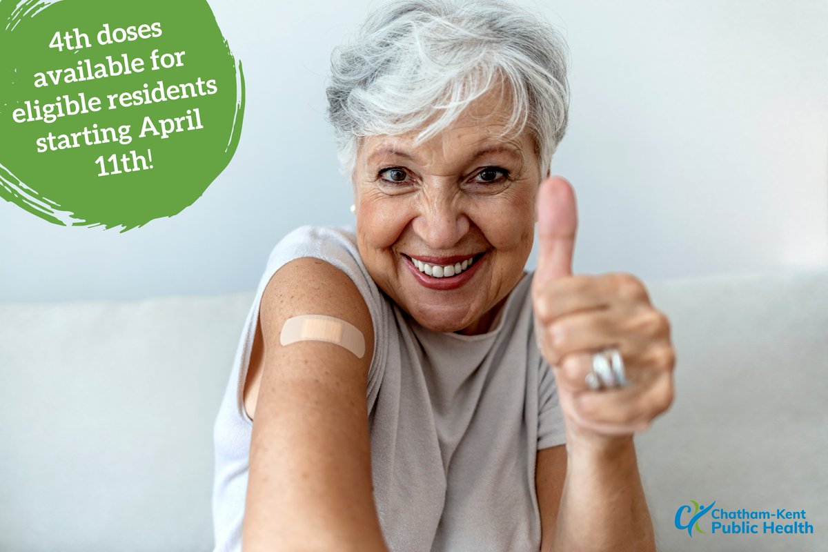 4th doses available for eligible residents starting Monday, April 11th! Read more: ckphu.com/wp-content/upl… 
#ckont