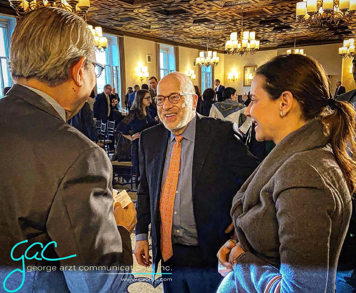 G.A.C Chief @GEORGEARZT chats with Gregory Russ, Chair & CEO of the @NYCHA & Stephanie Knepper of SKA Marin at this morning’s @CrainsNewYork Power Breakfast.

#nycha
#crainsny 
#skamarin
#georgearzt
#crainsnewyork
#affordablehousing
#georgearztcommunications