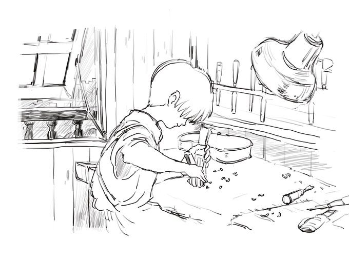 耳をすませばの一場面模写
難しくて泣きそうだった 